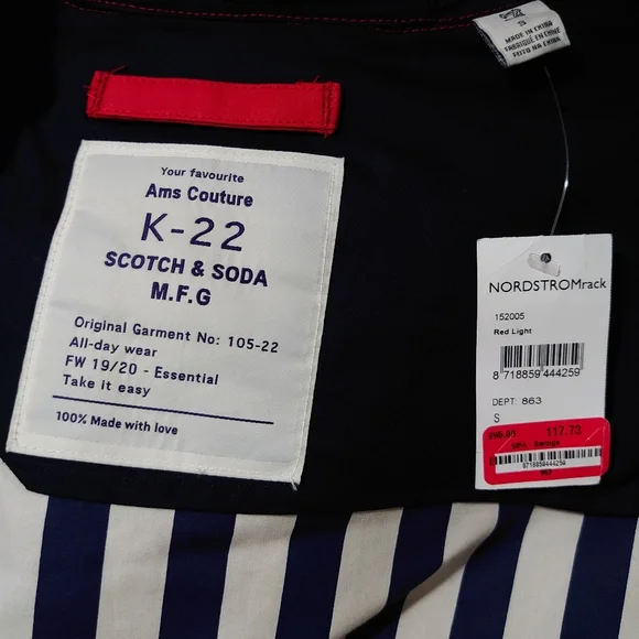 Scotch & Soda Hooded Zip Front Utility Pocket Jacket